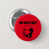 Was würde Lenin tun? Knopf Button (Vorne & Hinten)
