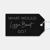 Was würde Lizzie Bennet tun? Geschenkanhänger (Vorderseite (Horizontal))