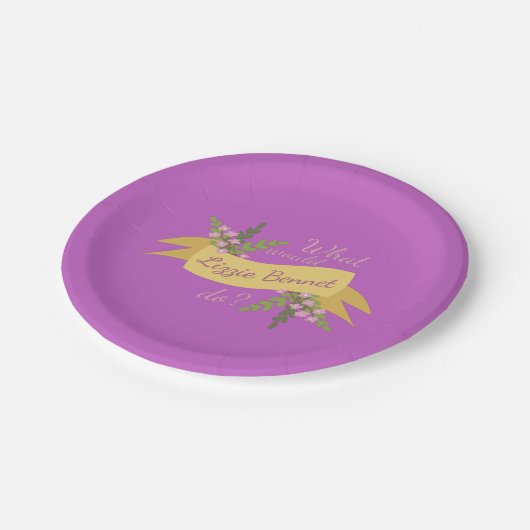 Was würde Lizzie Bennet tun? II Pappteller (Schrägansicht)