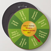 Was würde Maria Montessori tun? Button (Vorne & Hinten)