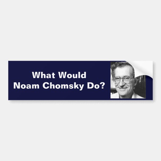 Was würde Noam Chomsky tun? Autoaufkleber (Vorne)
