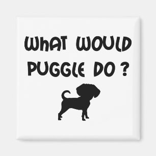 Was würde Puggle tun? Magnet