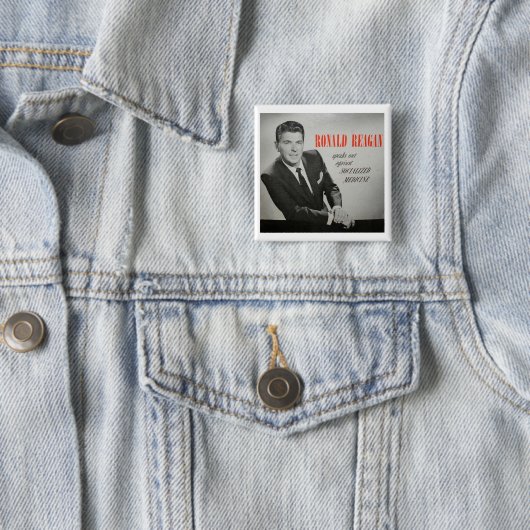 Was würde Reagan tun? Button (Beispiel)
