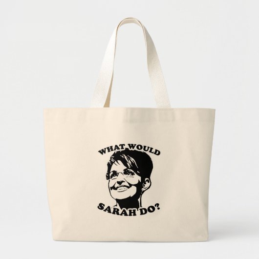 Was würde Sarah tun? Jumbo Stoffbeutel (Vorne)