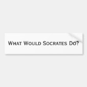 Was würde SOCRATES tun? Autoaufkleber (Vorne)