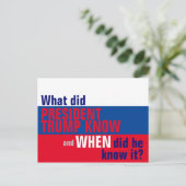 Was wusste Trump und wann wusste er, dass es eine  Postkarte (Stehend Vorderseite)