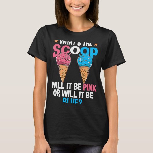 Was zeigt die Genderoffenbarung des Scoop, die Eis T-Shirt (Vorderseite)
