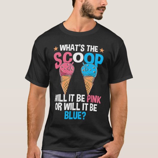 Was zeigt die Genderoffenbarung des Scoop, die Eis T-Shirt (Vorderseite)
