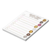 Was zu tun heute Donut Doughnut Pastries Notizblock (Rotiert)