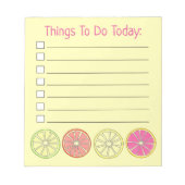 Was zu tun heute Zitrusfrüchte Scheiben Zitronen L Notizblock (Vorderseite)