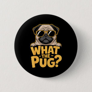 Was zum Pug für Kinder Jungen Lustiger Hundeliebha Button
