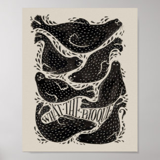 Was zum Robbenwitz - Lustiges Siegel-Wortspiel-Ill Poster