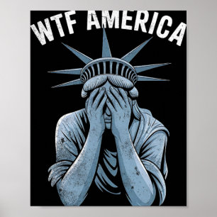 Was zum Teufel Amerika USA Politik Und Demokratie Poster