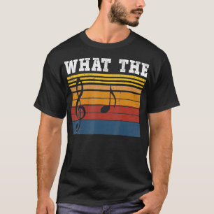 Was zum Teufel Musikalische Note Retro Vintage  T-Shirt