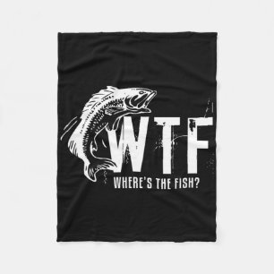 Was zum Teufel, wo ist der Fisch Männer Lustig Fis Fleecedecke