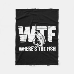 Was zum Teufel Wo ist der Fisch Männer Lustige Ang Fleecedecke