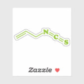 Wasabi Allyl Isothiocyanat Molekulare Formel Aufkleber (Blatt)