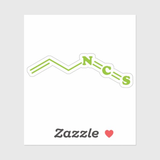 Wasabi Allyl Isothiocyanat Molekulare Formel Aufkleber (Blatt)