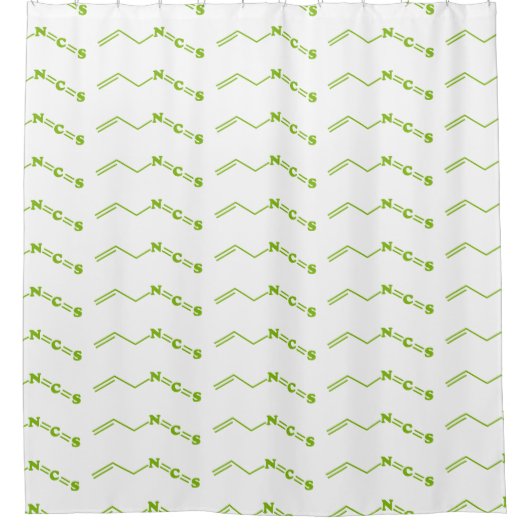 Wasabi Allyl Isothiocyanat Molekulare Formel Duschvorhang (Vorderseite)