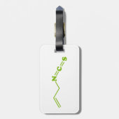 Wasabi Allyl Isothiocyanat Molekulare Formel Gepäckanhänger (Rückseite vertikal)