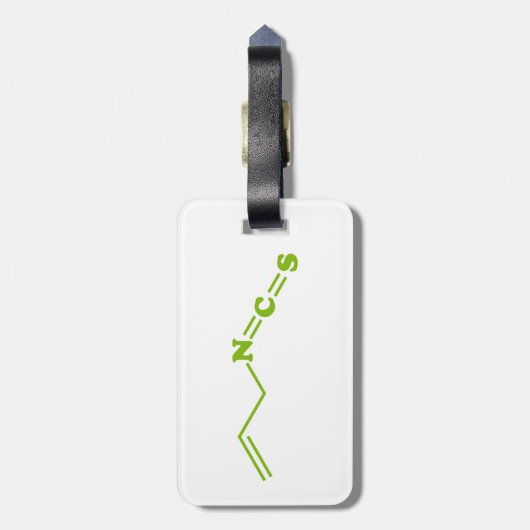 Wasabi Allyl Isothiocyanat Molekulare Formel Gepäckanhänger (Rückseite vertikal)