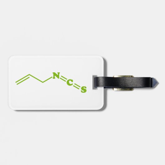 Wasabi Allyl Isothiocyanat Molekulare Formel Gepäckanhänger (Rückseite horizontal)