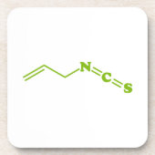 Wasabi Allyl Isothiocyanat Molekulare Formel Getränkeuntersetzer (Vorderseite)