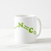 Wasabi Allyl Isothiocyanat Molekulare Formel Kaffeetasse (VorderseiteRechts)