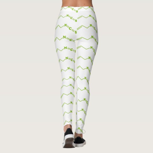 Wasabi Allyl Isothiocyanat Molekulare Formel Leggings (Rückseite)