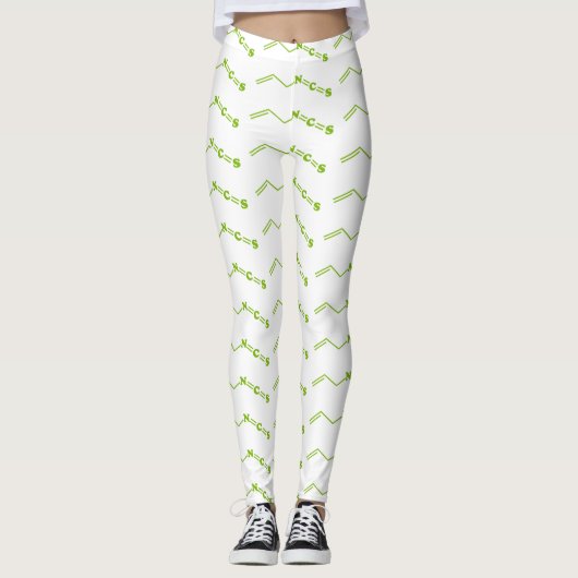 Wasabi Allyl Isothiocyanat Molekulare Formel Leggings (Vorderseite)