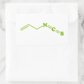 Wasabi Allyl Isothiocyanat Molekulare Formel Rechteckiger Aufkleber (Tasche)