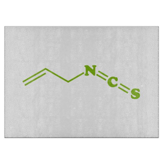 Wasabi Allyl Isothiocyanat Molekulare Formel Schneidebrett (Vorderseite)