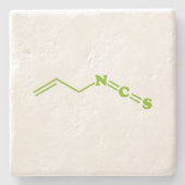 Wasabi Allyl Isothiocyanat Molekulare Formel Steinuntersetzer (Vorderseite)