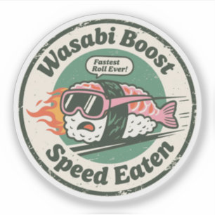 Wasabi-Boost-Geschwindigkeit-Gegessen-Racing-Sushi Aufkleber