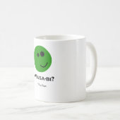 Wasabi Erbse - lustig Kaffeetasse (VorderseiteRechts)