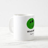 Wasabi Erbse - lustig Kaffeetasse (Vorderseite Links)