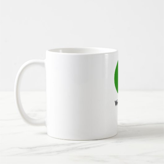 Wasabi Erbse - lustig Kaffeetasse (Links)