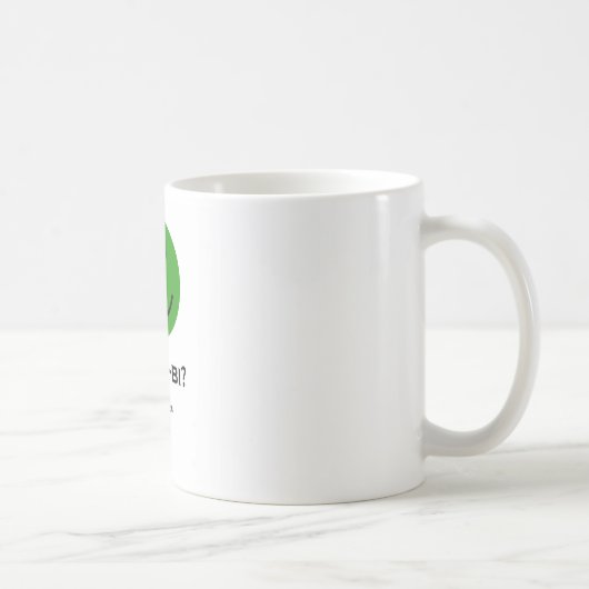 Wasabi Erbse - lustig Kaffeetasse (Rechts)