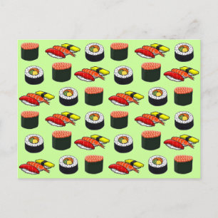 Wasabi Green Sushi Postkarte