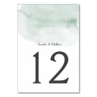 Wasabi Green Watercolor Wash | Tischnummer