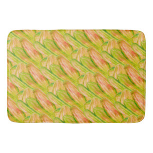 Wasabi Grün Erdig Kunst Abstrakt Floral Badematte