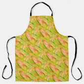 Wasabi Grün Erdig Kunst Abstrakt Floral Schürze (Vorderseite)