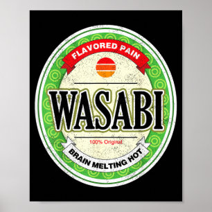 Wasabi Lustiges Japanisches Sushi Gewürz Halloween Poster