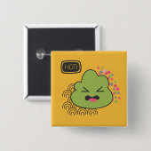 Wasabi Niedlich Button (Vorne & Hinten)