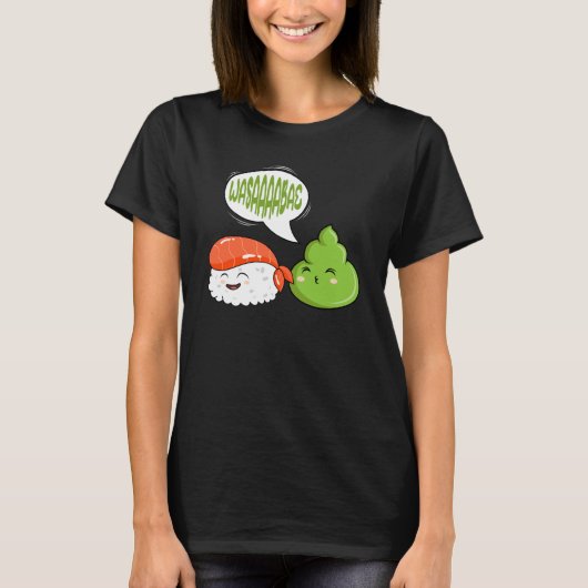 Wasabi Salmon Sushi Japanese Horseradish Paste Con T-Shirt (Vorderseite)