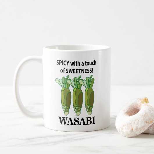 Wasabi scharf mit einer Touch von Süße Wasabi Kaffeetasse (Mit Donut)
