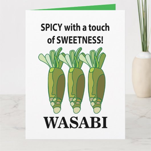 Wasabi scharf mit einer Touch von Süße Wasabi Karte (Vorderseite)
