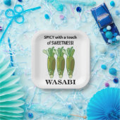 Wasabi scharf mit einer Touch von Süße Wasabi Pappteller (Party)