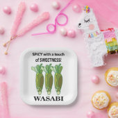 Wasabi scharf mit einer Touch von Süße Wasabi Pappteller (Party)