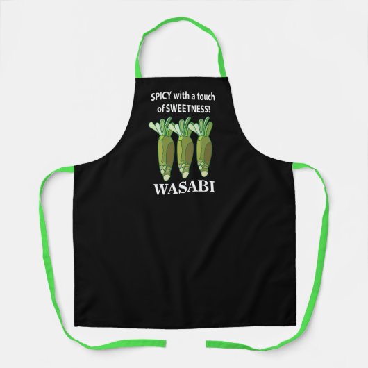 Wasabi scharf mit einer Touch von Süße Wasabi Schürze (Vorderseite)